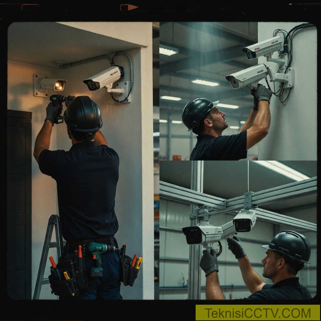 Proses Pemasangan CCTV di Medan Satria